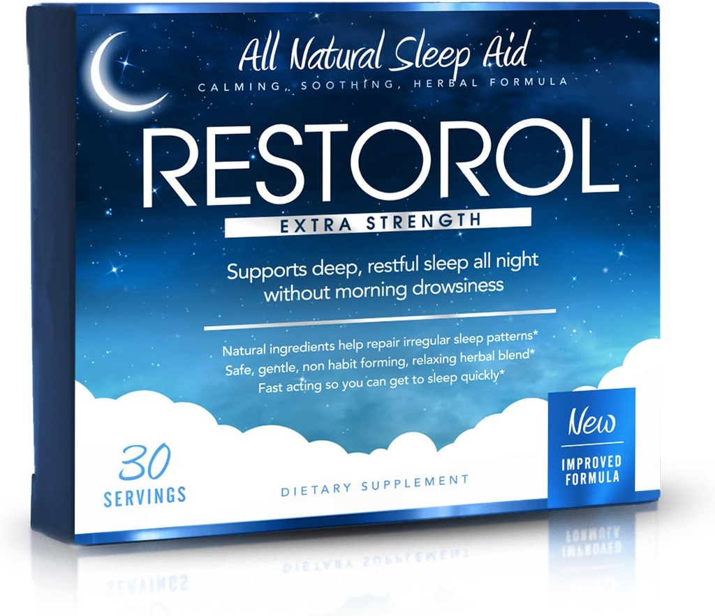 Aide naturelle au sommeil – Aide Cycle de sommeil – Reposez-vous sommeil (30ct) 30 Compte (paquet de 1)
