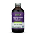 Flora Bio Black Elderberry Sirop + 8,5 oz - Immune Booster avec Echinacea, pour les enfants et les adultes, Pas de sucre ajouté, sans gluten, végétalien, SambuGuard