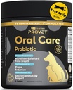 Probiotique oral pour chiens – Supplément de santé dentaire avancé avec probiotiques, extrait de thé vert d'algues – soutient la santé des gums, réduit la plaque et la mauvaise respiration – 60 capsules et 2 bandes de test parodontale