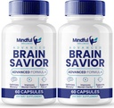 Cerveau Sauveur Suppléments Cerveau pour la mémoire et les capsules de focus, BrainSavior Formule avancée Brain Health Support - Force maximale Nootropics Brain-Savior Tous les avis de soutien naturel (2 Pack)