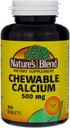 Mélange naturel de calcium à croquer 500 mg, 100 comprimés (paquet de 4)