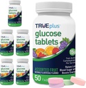 Comprimés de glucose TRUEplus®, arômes assortis (grape, framboise, orange) - Flacon de 50ct - 6 emballages