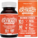 Saw Palmetto Extract – 10X Potency, Pharmaceutical Grade Strength - Plus huile de graines de citrouille - soutient la santé de la prostate, soulage les problèmes d'urine, soutient la croissance des cheveux, DHT Blocker – 60 Softgels