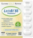 LactoBif probiotiques, 65 Bllion CFU, 20 souches probiotiques actives et cliniquement étudiées, sans soja, sans sucre, végétarienne, individuelle double feuille de plaquette scellée, 30 capsules de légumes