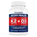 Supplément santé à l'artère de Weider, vitamine K2 (180mcg) et vitamine D3 (5000iu), 90 capsules de légumes