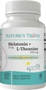 Nature's Trove Melatonine 3mg + L Theanine 200mg – Calme et relaxation – 120 capsules végétariennes casher
