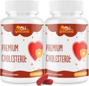 Suppléments de cholestérol avec stérols végétaux, niacine, riz rouge de levure, agrumes Bergamote, ail, supplément de cholestérol support des niveaux normaux de cholestérol, 180 Softgels