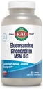 KAL Glucosamine Chondritine MSM D-3, Supplément de soutien conjoint, 1 500 mg de sulfate de glucosamine, 1 200 mg de sulfate de glucosamine, 1 000 mg de MSM, plus vitamine D3 et vitamine C, 40 portions, 120 comprimés