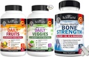 Triple Strength Omega 3 Oil Softgels (1 mois d'approvisionnement) Plus Glucosamine Chondroïtine MSM Triple Strength Joint Support Supplément (1 mois d'approvisionnement)
