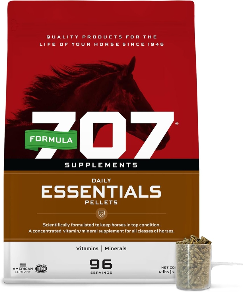 Formule 707 Supplément Hippique quotidien, sac de 12 lb – Vitamines et minéraux complets pour une santé et une condition supérieures chez les chevaux