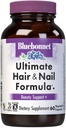 Bluebonnet Nutrition Ultimate Hair and Nail Formula, Vitamines*, Minéraux*, Nutriments spéciaux pour la beauté à l'intérieur*, Sans gluten, sans casher, sans laiterie, végétalien, 60 capsules végétales, 20 portions