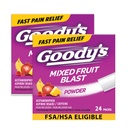 Poêle de mal de tête extra-fort de Goody, mélange d'arôme de blast de fruits Dissolve Packs, 24 Packets individuels (2 Pack)