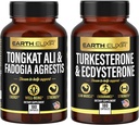 Elixir Terre Fadogia Agrestis 600mg et Tongkat Ali 500mg + Turkestérone1000mg et Ecdysterone 1000mg Compléments (180 capsules)