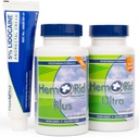 HemRid Plus, Ultra et 5 % de crème de lidocaïne – suppléments hémorroïdes à base d'herbes et crème maximale pour les soins hémorroïdes – triple soulagement d'action pour les hémorroïdes internes et externes