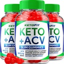 (3 Pack) Ketofit ACV Gummies Advanced 1000mg, KetoFit Keto + ACV Weight Management Gummies Apple Cider Vinegar Keto Fit Dietary Supplement Ketofit Gummies Reviews Vitamin B12 B6 (180 Gummies)