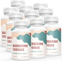 Supplément berbère 1000mg, haute absorption Berberine HCL Plus Capsules végétaliennes avec formule complexe à base de plantes silymarin, 60 Nombre (paquet de 10)