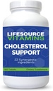 LifeSource Vitamines Soutien au cholestérol - 28 Tous les ingrédients naturels synergiques - Soutien au cholestérol et au triglycéride Cela peut améliorer la santé cardiaque et cardiovasculaire (180 comprimés)