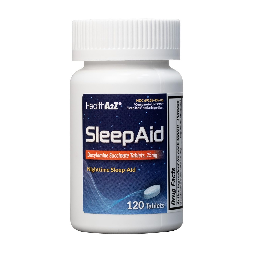 HealthA2Z® Sleep Aid (Aide au sommeil) Doxylamine Succinate Comprimés 25mg