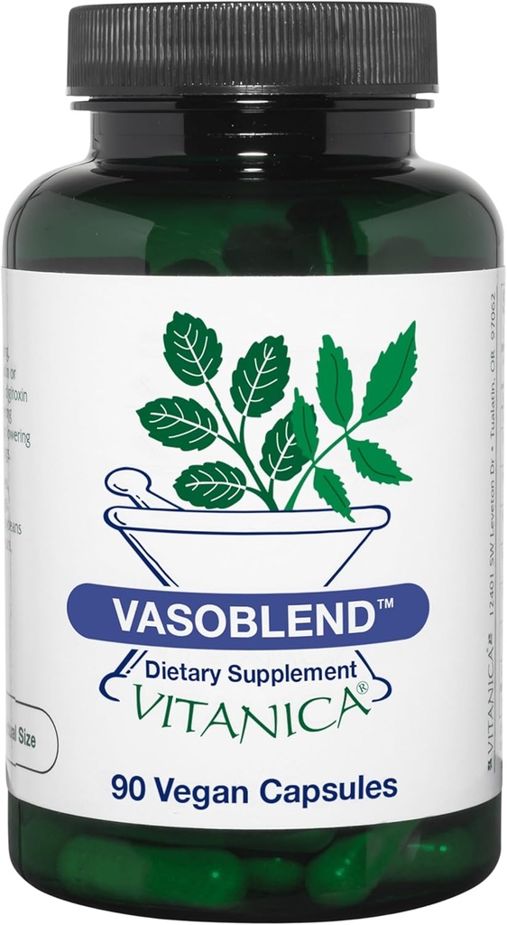 Vitanica VasoBlend, Soutien cardiovasculaire, Vegan, 90 Capsules