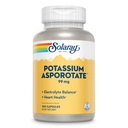 Solaray Potassium Asporotate Supplément chélaté, Electrolyte Balance & Heart Health Support, 100 portions, 100 capsules