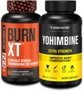 Jacked Factory Fat Burner with Yohimbine - Thermogenic Supplements for Men & Women - Burn-XT Thermogenic Fat Burner & Yohimbine Extra Strength Supplement 2.5mg, 270 Capsules