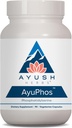 Ayush Herbes AyuPhos - Supplément Phosphatidylsérine pour les hommes et les femmes, sans soja Phosphatidyl Serine, cerveau, mémoire et soutien cognitif pour les adultes, 200mg par pilule - 90 capsules végétariennes (1 comte)