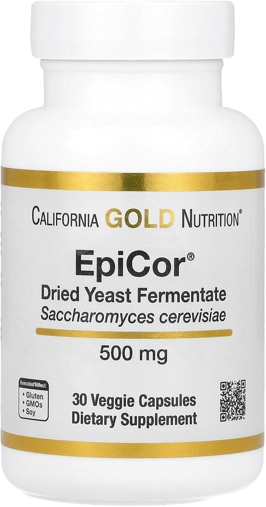 California Gold Nutrition EpiCor®, levure séchée fermentée, 500 mg, 30 gélules de légumes