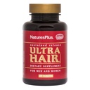 Natures Plus ultra cheveux, libération prolongée - 60 comprimés végétariens - Supplément de croissance des cheveux naturels pour les hommes et les femmes - Cheveux plus longs et plus épais - Sans gluten - 30 portions