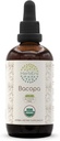 HerbEra Bacopa B120 USDA Teinture biologique (extrait sans alcool, gouttes à base de plantes de haute puissance, relaxation, effet cognitif positif) Bacopa biologique certifié (Bacopa Monnieri) Herb séché 4 OZ