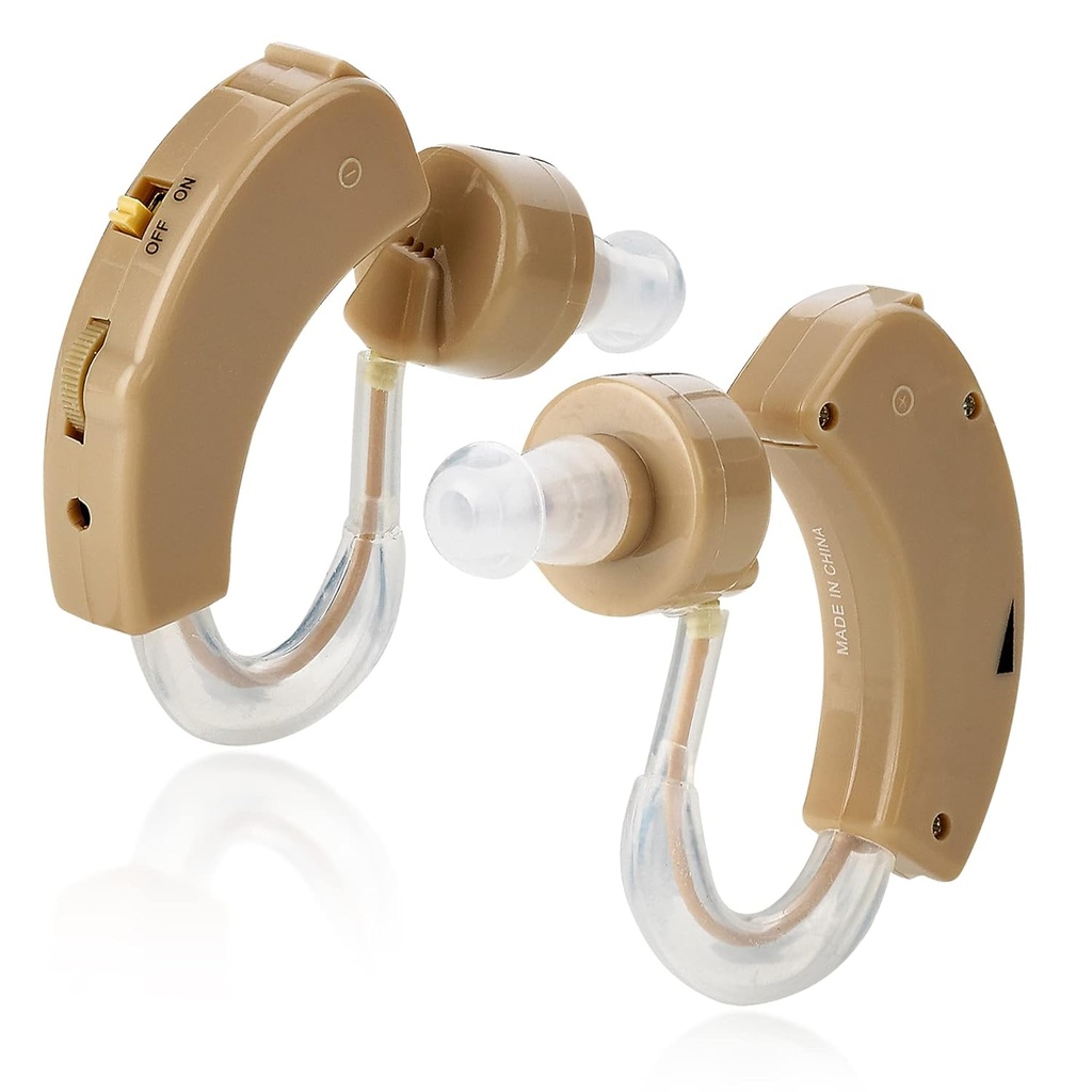 Aides auditives MEDca BTE pour les aînés - derrière l'amplificateur de son de l'oreille Super Mini Size Enhancer pour une meilleure audition (paire)