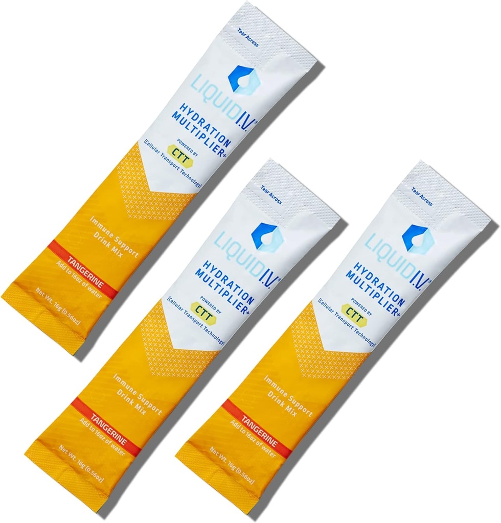 LIQUIDE IV Mélange de boisson d'hydratation immunitaire 10 Compte, 0,56 OZ