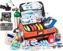 Sac de premier répondeur Scherber Fully-Stocked Premium HSA/FSA Approuvé par Grand Pro EMT/EMS Trauma, Saignement et Kit Médical Oxygène.