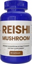 Reishi Mushroom 90 Capsules, Supplément de Champignon Potent pour le soutien et la défense du système immunitaire par Double Wood, Santé cardiaque, Sommeil de qualité (100 % biologique, végétalien, non-OGM)