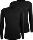 Sous-vêtements pour hommes à manches longues Thermique Comfneat 2-Pack Waffle Knit Soft Comfy Crew Neck Sous-vêtements Top Shirts pour hommes