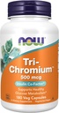 MAINTENANT Aliments suppléments, Tri-ChromiumTM 500 mcg avec cannelle, Insulin Co-Factor*, 180 gélules