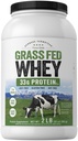 Poudre de protéines de lactosérum de l'herbe de Carlyle 2lb de 33g de protéines par portion sans saveur de sucre et sans hormones de supplément sans OGM et sans gluten de Herbage Farmstead