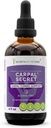 Secrets de la tribu - Carpal Secret, support du tunnel carpien, mélange de suppléments à base de plantes gouttes d'extrait liquide sans alcool (4 fl oz)