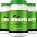 (3 Pack) Capsules Tonic Greens, Pilules Tonic Greens Immune Support Supplément de formule avancée, Revue de poudre Tonic Greens (180 Capsules)