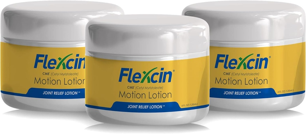 Flexcin with CM8 Motion Lotion 4 oz Jar - 3 Pack (4oz Jars)