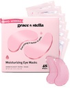 grace & stella Award Winning Under Eye Mask - Réduire les cercles sombres, les yeux puants, les sacs sous les yeux, les rides - Gel Under Eye Patches - Cadeaux pour petite amie - Vegan cruelty-Free Self Care (48 paires, rose)