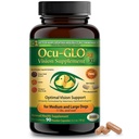 Supplément de vision Ocu-GLO PB pour chiens moyens et grands – Facile à administrer mélange de poudre avec lutéine, acides gras oméga-3, extrait de graines de raisin et antioxydants pour promouvoir la santé des yeux, capsules de poudre 90ct