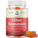 Gommies de fibres prébiotiques pour adultes - Supplément de fibres hautes Gommies Vitamines pour adultes avec racine de chicorée soluble prébiotique pour l'immunité et le soutien digestif - Non OGM Vegan Halal 60 Compte
