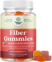 Gommies de fibres prébiotiques pour adultes - Supplément de fibres hautes Gommies Vitamines pour adultes avec racine de chicorée soluble prébiotique pour l'immunité et le soutien digestif - Non OGM Vegan Halal 60 Compte