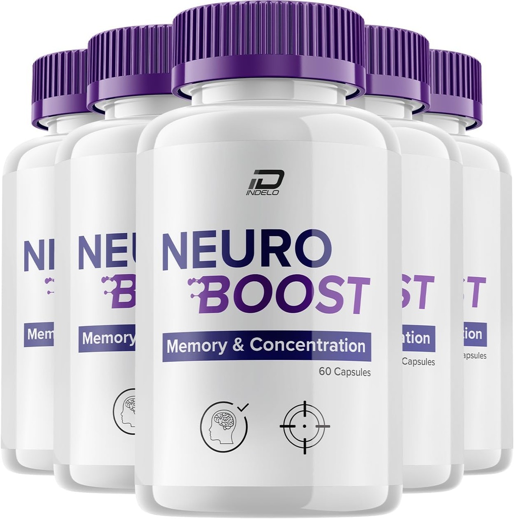 Supplément Neuro Boost Focus, Neuro Boost IQ Memory Focus et soutien cognitif, Neuro Boost Pills Nootropic, Neuro Boost to Boost Memory, Neuro Boost Vitamine Reviews (5 Pack - 300 Capsules)