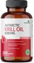 Futuresbiotiques Huile de krill antarctique 2000mg avec Astaxanthin, Omega-3s EPA, DHA et Phospholipides - 100% Pure Premium Huile de krill métal lourd testé, non OGM – 250 Softgels