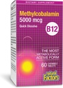 Natural Factors, Vitamin B12 Methylcobalamin 5000 mcg, Chewable Support for Energy and Immune Health, Vegetarian, 60 tablets (60 servings)