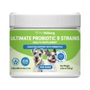 Bien-être des animaux de compagnie - Ultimate Probiotique 9 souches pour chats et chiens - Soutien naturel pour la digestion et la santé urinaire 160 Grams.