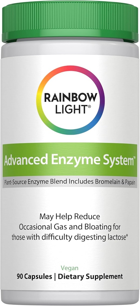 Capsules du système enzymatique avancé Rainbow Light, 90 Nombre