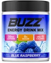Morning Buzz Energy Drink Powder - Energy Boost Drink Mix - Énergie sans sucre avec des antioxydants - Morning Kickstart et Sports Nutrition Endurance Product - 30 portions, framboise bleue, 8 onces