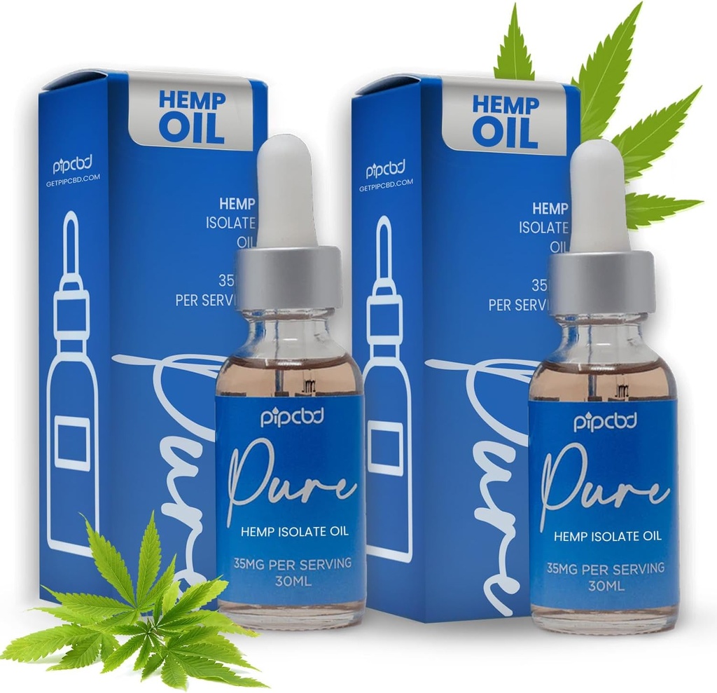 Pure Hemp Isolate O il – Huile de chanvre biologique avec huile de coco pour le soutien quotidien du bien-être – Vegan, sans gluten, formule testée en laboratoire